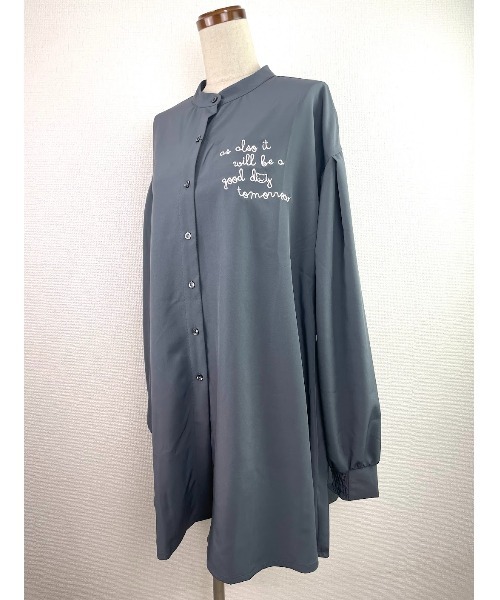 Rydia(リディア)の「Aラインオーバーブラウス(シャツ/ブラウス・レディース・スミクロ/アイボリー/スモークピンク・M)」の8枚目の写真