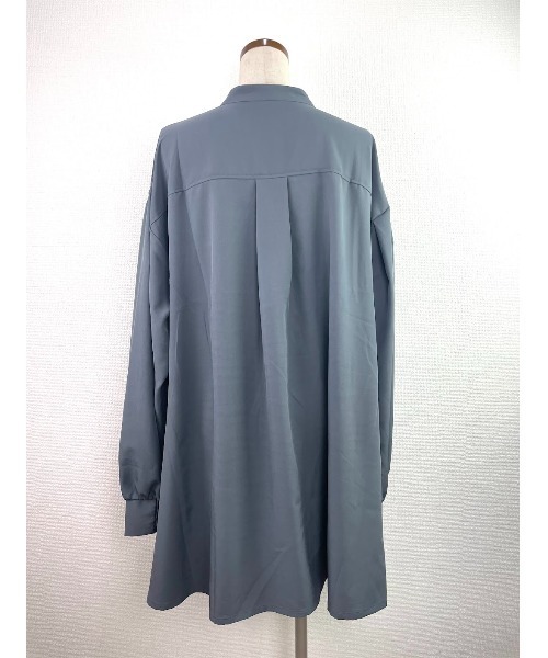 Rydia(リディア)の「Aラインオーバーブラウス(シャツ/ブラウス・レディース・スミクロ/アイボリー/スモークピンク・M)」の9枚目の写真
