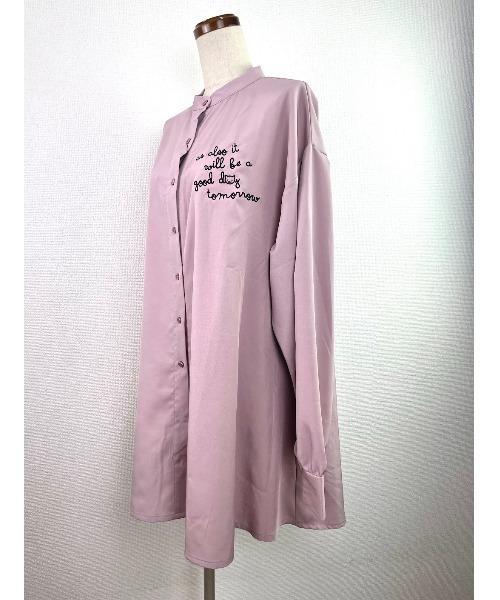 Rydia(リディア)の「Aラインオーバーブラウス(シャツ/ブラウス・レディース・スミクロ/アイボリー/スモークピンク・M)」の11枚目の写真