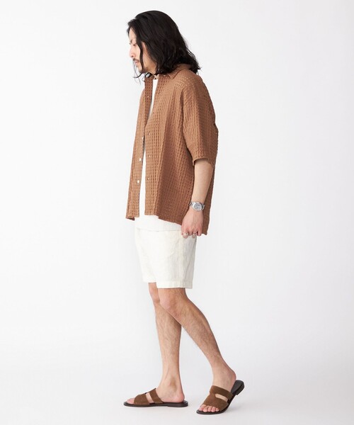 SHIPS(シップス)の「BENCH MARKING SHIRTS: シアー ドビー ショートスリーブ シャツ(シャツ/ブラウス・メンズ・カーキ/ブルー/ブラック・SMALL/MEDIUM/LARGE)」の7枚目の写真