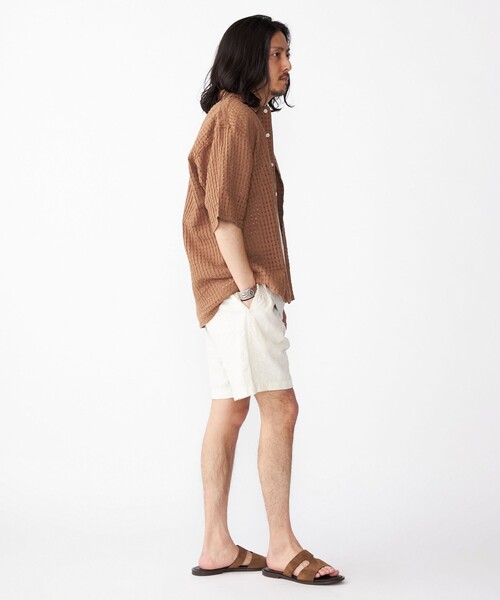 SHIPS(シップス)の「BENCH MARKING SHIRTS: シアー ドビー ショートスリーブ シャツ(シャツ/ブラウス・メンズ・カーキ/ブルー/ブラック・SMALL/MEDIUM/LARGE)」の9枚目の写真