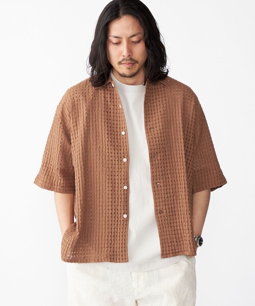 セール】BENCH MARKING SHIRTS: シアー ドビー ショートスリーブ