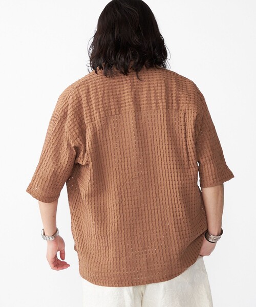 SHIPS(シップス)の「BENCH MARKING SHIRTS: シアー ドビー ショートスリーブ シャツ(シャツ/ブラウス・メンズ・カーキ/ブルー/ブラック・SMALL/MEDIUM/LARGE)」の12枚目の写真