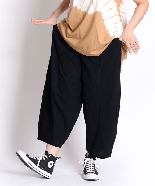 MARAI（マーライ）の「バルーンパンツ ワイドパンツ イージーパンツ 綿麻パンツ（その他パンツ・レディース・ネイビー/ブラック/グレー・FREE）」の5枚目の写真