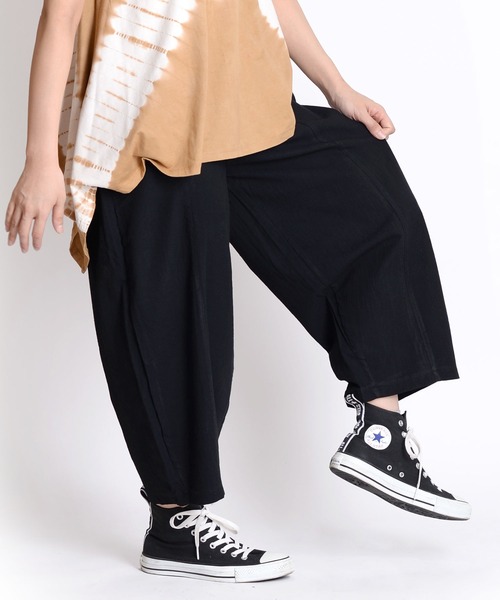 MARAI（マーライ）の「バルーンパンツ ワイドパンツ イージーパンツ 綿麻パンツ（その他パンツ・レディース・ネイビー/ブラック/グレー・FREE）」の6枚目の写真