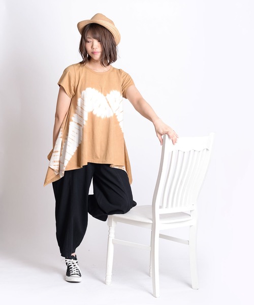 MARAI（マーライ）の「バルーンパンツ ワイドパンツ イージーパンツ 綿麻パンツ（その他パンツ・レディース・ネイビー/ブラック/グレー・FREE）」の7枚目の写真