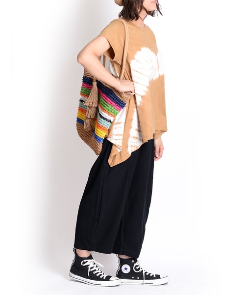 MARAI（マーライ）の「バルーンパンツ ワイドパンツ イージーパンツ 綿麻パンツ（その他パンツ・レディース・ネイビー/ブラック/グレー・FREE）」の10枚目の写真