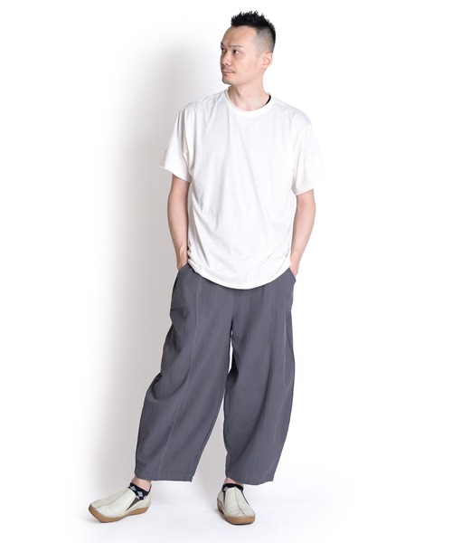 MARAI（マーライ）の「バルーンパンツ ワイドパンツ イージーパンツ 綿麻パンツ（その他パンツ・レディース・ネイビー/ブラック/グレー・FREE）」の14枚目の写真