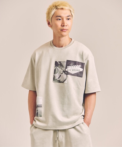 GALLIS ADDICTION(ガリスアディクション)の「GA SUEDE RANDOM-PHOTO TEE(Tシャツ/カットソー・メンズ・ブラック/ライトグレー・M/L)」の2枚目の写真