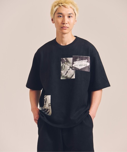 GALLIS ADDICTION(ガリスアディクション)の「GA SUEDE RANDOM-PHOTO TEE(Tシャツ/カットソー・メンズ・ブラック/ライトグレー・M/L)」の3枚目の写真