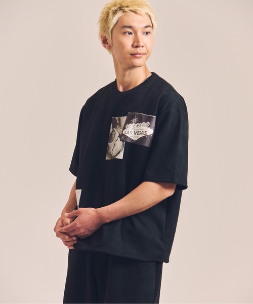 GALLIS ADDICTION(ガリスアディクション)の「GA SUEDE RANDOM-PHOTO TEE(Tシャツ/カットソー・メンズ・ブラック/ライトグレー・M/L)」の4枚目の写真