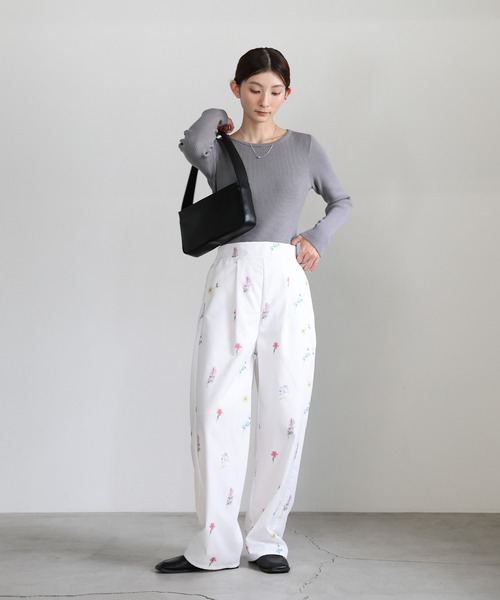 select MOCA(セレクトモカ)の「クルーネックリブニット(ニット/セーター・レディース・グレー/ライトグレー/オリーブ/グレイッシュベージュ/ブラック/アイボリー・FREE)」の11枚目の写真