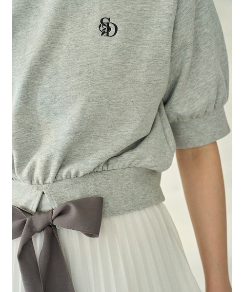 SNIDEL（スナイデル）の「Sustainableヘムリボンスウェットプルオーバー（スウェット・レディース・ミント/ネイビー/ピンク/グレー・FREE）」の13枚目の写真