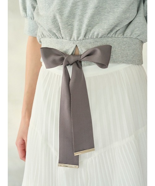 SNIDEL（スナイデル）の「Sustainableヘムリボンスウェットプルオーバー（スウェット・レディース・ミント/ネイビー/ピンク/グレー・FREE）」の14枚目の写真