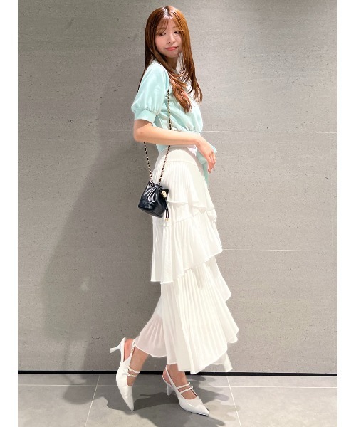 SNIDEL（スナイデル）の「Sustainableヘムリボンスウェットプルオーバー（スウェット・レディース・ミント/ネイビー/ピンク/グレー・FREE）」の9枚目の写真