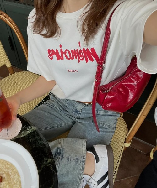 RANCLIC（ランクリック）の「memoire ロゴビッグT（Tシャツ/カットソー・レディース・レッド・FREE）」の11枚目の写真