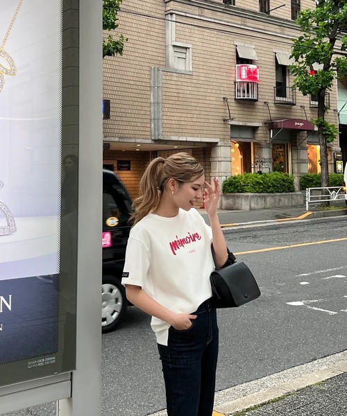 RANCLIC（ランクリック）の「memoire ロゴビッグT（Tシャツ/カットソー・レディース・レッド・FREE）」の15枚目の写真