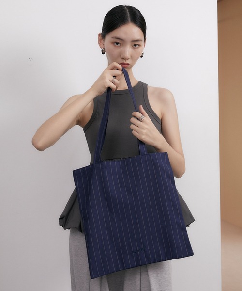 セール】【somlu.】アソートトートバッグ / ストライプ・クリンクル