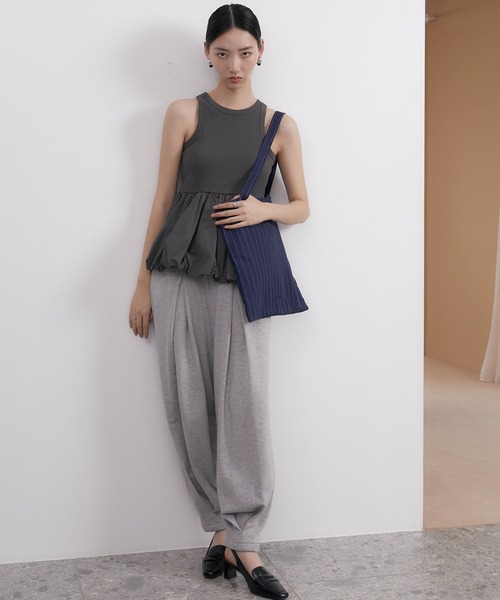 somlu.(ソンムル)の「【somlu.】アソートトートバッグ / ストライプ・クリンクル加工(トートバッグ・レディース・ネイビー/スミクロ/アイボリー/ライトブルー・FREE)」の18枚目の写真