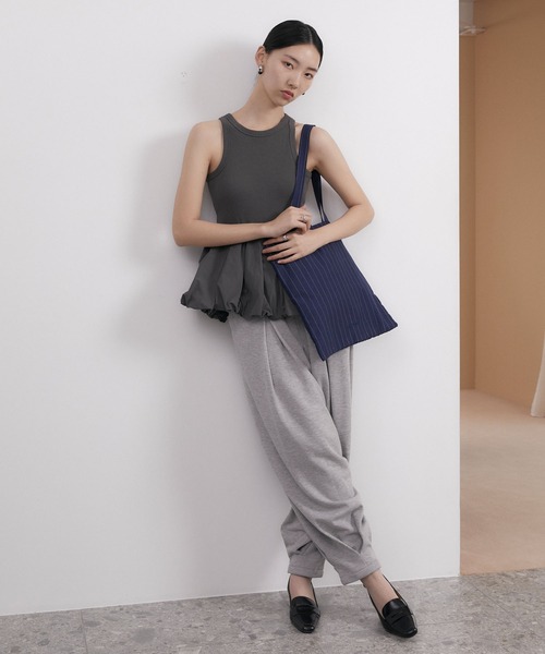 somlu.(ソンムル)の「【somlu.】アソートトートバッグ / ストライプ・クリンクル加工(トートバッグ・レディース・ネイビー/スミクロ/アイボリー/ライトブルー・FREE)」の20枚目の写真