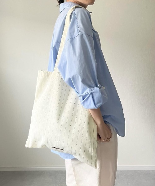 セール】【somlu.】アソートトートバッグ / ストライプ・クリンクル