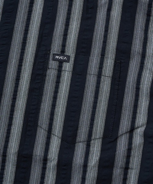 RVCA(ルーカ)の「RVCA メンズ OMBRE BORDER SHIRTS 半袖シャツ 【2025年夏モデル】/ルーカ胸ポケットワンポイントストライプ柄半袖シャツ(シャツ/ブラウス・メンズ・ベージュ系その他/ブラック系その他/ブラウン系その他・X-LARGE/LARGE/MEDIUM/SMALL)」の6枚目の写真