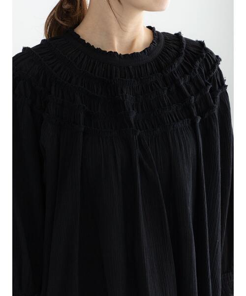 Te chichi（テチチ）の「コットンクレープスモッキングブラウス（シャツ/ブラウス・レディース・グリーン/ブラック/オフホワイト・F）」の22枚目の写真