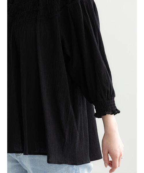 Te chichi（テチチ）の「コットンクレープスモッキングブラウス（シャツ/ブラウス・レディース・グリーン/ブラック/オフホワイト・F）」の20枚目の写真