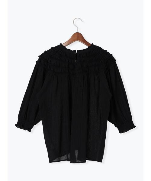 Te chichi（テチチ）の「コットンクレープスモッキングブラウス（シャツ/ブラウス・レディース・グリーン/ブラック/オフホワイト・F）」の16枚目の写真
