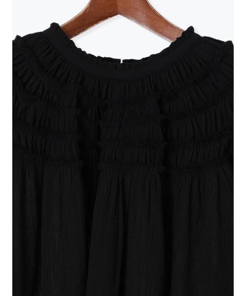 Te chichi（テチチ）の「コットンクレープスモッキングブラウス（シャツ/ブラウス・レディース・グリーン/ブラック/オフホワイト・F）」の15枚目の写真