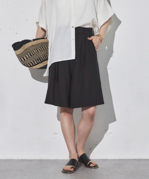 ☆ARCHIVIO ショートパンツ（36） ハイウエストタックショートパンツ(M GRAY): パンツ｜PMbox P&M