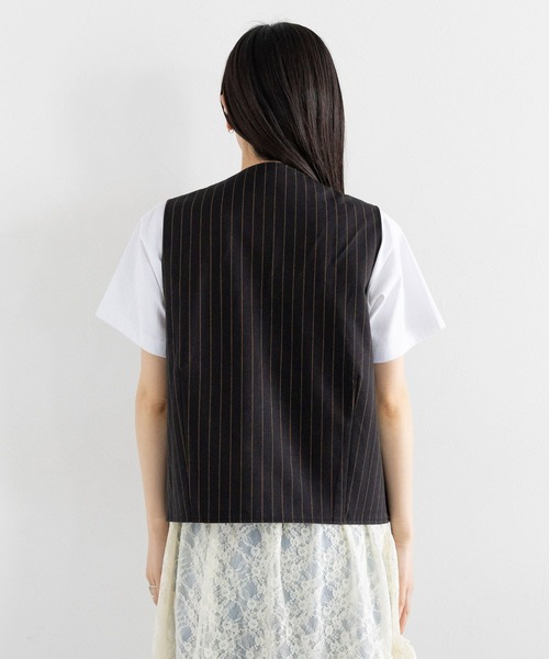 RAGEBLUE（レイジブルー）の「ストライプ/レトロジレベスト（ベスト・レディース・ネイビー/ブラウン・FREE）」の20枚目の写真