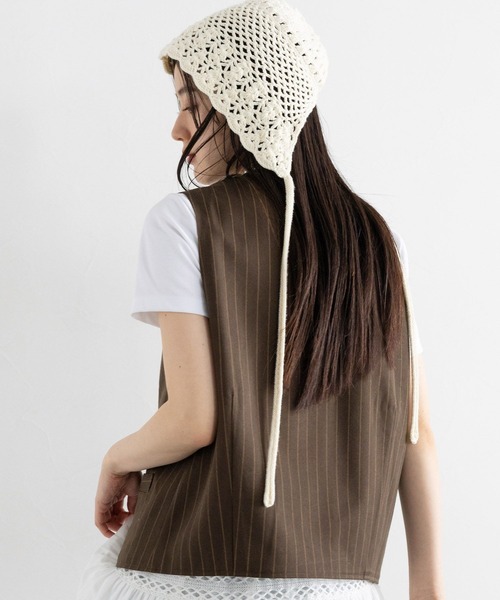 RAGEBLUE（レイジブルー）の「ストライプ/レトロジレベスト（ベスト・レディース・ネイビー/ブラウン・FREE）」の11枚目の写真