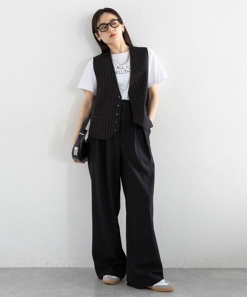 RAGEBLUE（レイジブルー）の「ストライプ/レトロジレベスト（ベスト・レディース・ネイビー/ブラウン・FREE）」の12枚目の写真