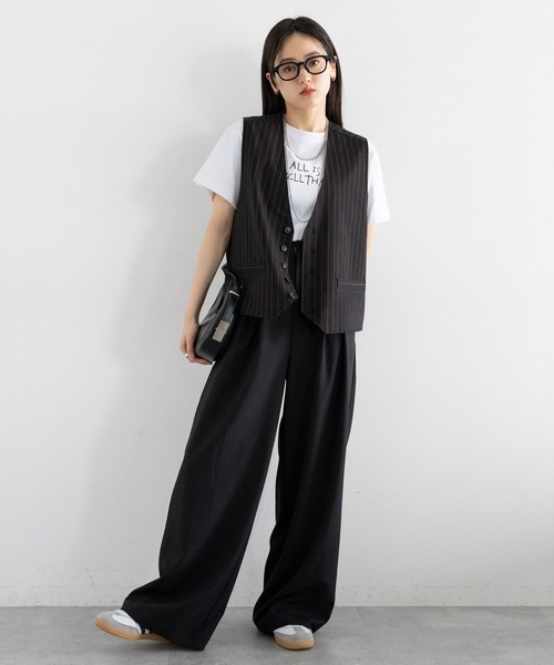 RAGEBLUE（レイジブルー）の「ストライプ/レトロジレベスト（ベスト・レディース・ネイビー/ブラウン・FREE）」の13枚目の写真