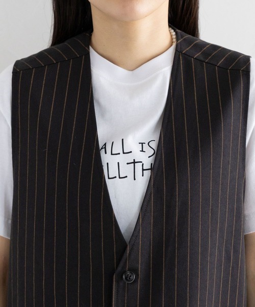 RAGEBLUE（レイジブルー）の「ストライプ/レトロジレベスト（ベスト・レディース・ネイビー/ブラウン・FREE）」の22枚目の写真