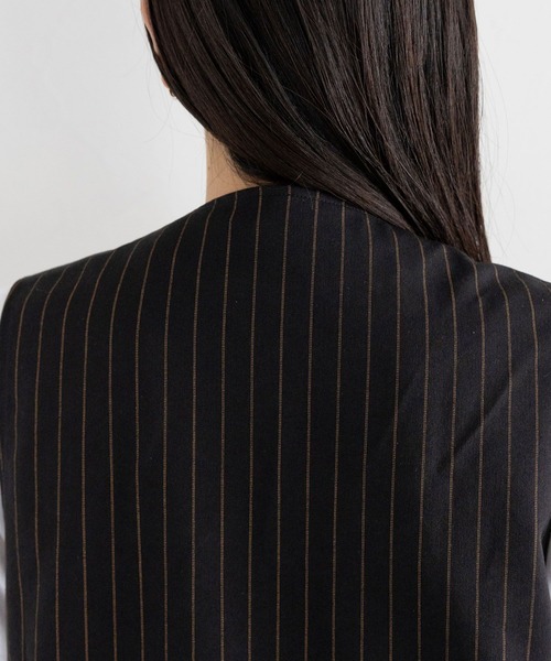 RAGEBLUE（レイジブルー）の「ストライプ/レトロジレベスト（ベスト・レディース・ネイビー/ブラウン・FREE）」の21枚目の写真