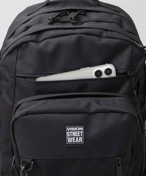 大容量 2層式 スクエアバックパック サイドメッシュポット付き A4・B4