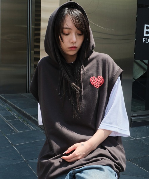 WEGO（ウィゴー）の「WEGO/パーカーアンサンブルT（アンサンブル・メンズ・ブラウン/ネイビー/スミクロ・MEDIUM/LARGE）」の2枚目の写真