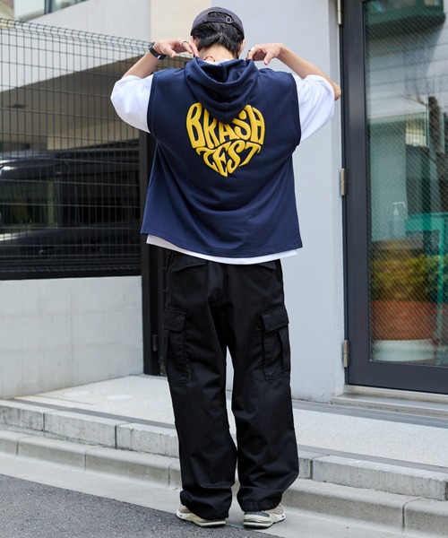 WEGO（ウィゴー）の「WEGO/パーカーアンサンブルT（アンサンブル・メンズ・ブラウン/ネイビー/スミクロ・MEDIUM/LARGE）」の8枚目の写真