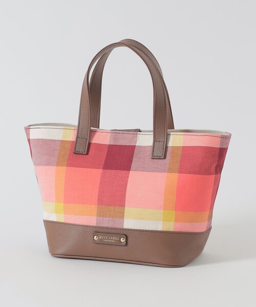 BLUE LABEL CRESTBRIDGE(ブルーレーベルクレストブリッジ)の「クレストブリッジチェックコットンリネンミニトート(トートバッグ・レディース・グリーン系その他2/レッド系その他4/ライトブルー・FREE)」の3枚目の写真