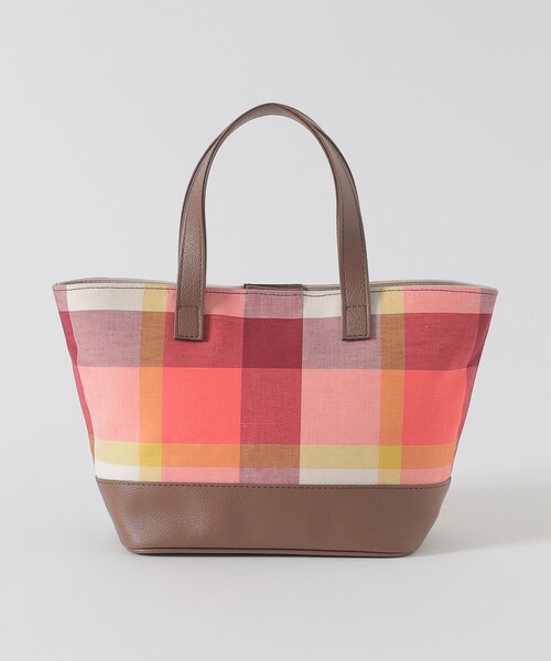 BLUE LABEL CRESTBRIDGE(ブルーレーベルクレストブリッジ)の「クレストブリッジチェックコットンリネンミニトート(トートバッグ・レディース・グリーン系その他2/レッド系その他4/ライトブルー・FREE)」の6枚目の写真