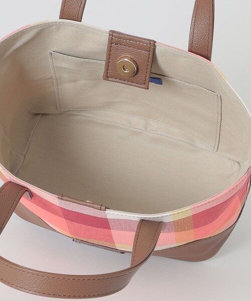 BLUE LABEL CRESTBRIDGE(ブルーレーベルクレストブリッジ)の「クレストブリッジチェックコットンリネンミニトート(トートバッグ・レディース・グリーン系その他2/レッド系その他4/ライトブルー・FREE)」の7枚目の写真