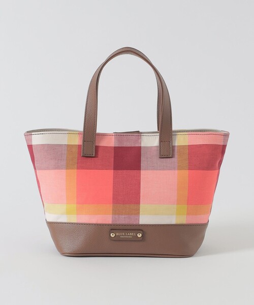 BLUE LABEL CRESTBRIDGE(ブルーレーベルクレストブリッジ)の「クレストブリッジチェックコットンリネンミニトート(トートバッグ・レディース・グリーン系その他2/レッド系その他4/ライトブルー・FREE)」の9枚目の写真