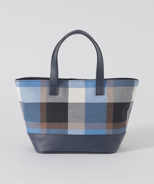 BLUE LABEL クレストブリッジチェックコットントート　ブルーレーベル クレストブリッジチェックコットンリネントート（バッグ）｜BLUE