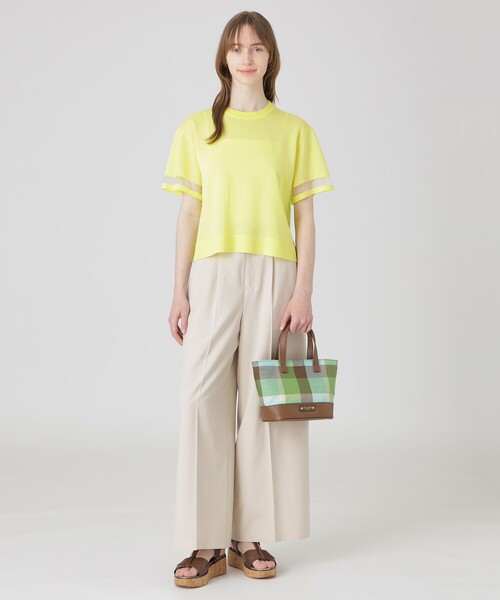 BLUE LABEL CRESTBRIDGE(ブルーレーベルクレストブリッジ)の「クレストブリッジチェックコットンリネンミニトート(トートバッグ・レディース・グリーン系その他2/レッド系その他4/ライトブルー・FREE)」の17枚目の写真