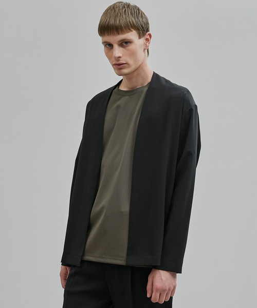 UNITED TOKYO（ユナイテッドトウキョウ）の「Summer Dry Air カーディガン　軽量性｜伸縮性｜SETUP可（カーディガン/ボレロ・メンズ・グレイッシュベージュ/ダークグレー/ブラック/オリーブ・1/2/3）」の18枚目の写真