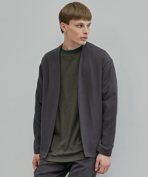 UNITED TOKYO（ユナイテッドトウキョウ）の「Summer Dry Air カーディガン　軽量性｜伸縮性｜SETUP可（カーディガン/ボレロ・メンズ・グレイッシュベージュ/ダークグレー/ブラック/オリーブ・1/2/3）」の19枚目の写真