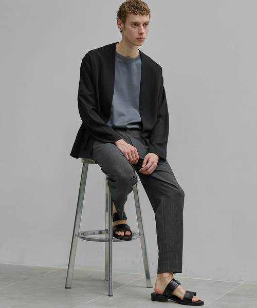 UNITED TOKYO（ユナイテッドトウキョウ）の「Summer Dry Air カーディガン　軽量性｜伸縮性｜SETUP可（カーディガン/ボレロ・メンズ・グレイッシュベージュ/ダークグレー/ブラック/オリーブ・1/2/3）」の6枚目の写真