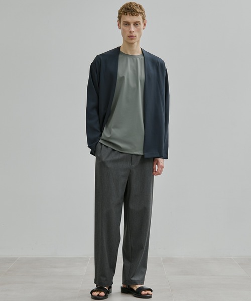 UNITED TOKYO（ユナイテッドトウキョウ）の「Summer Dry Air カーディガン　軽量性｜伸縮性｜SETUP可（カーディガン/ボレロ・メンズ・グレイッシュベージュ/ダークグレー/ブラック/オリーブ・1/2/3）」の9枚目の写真